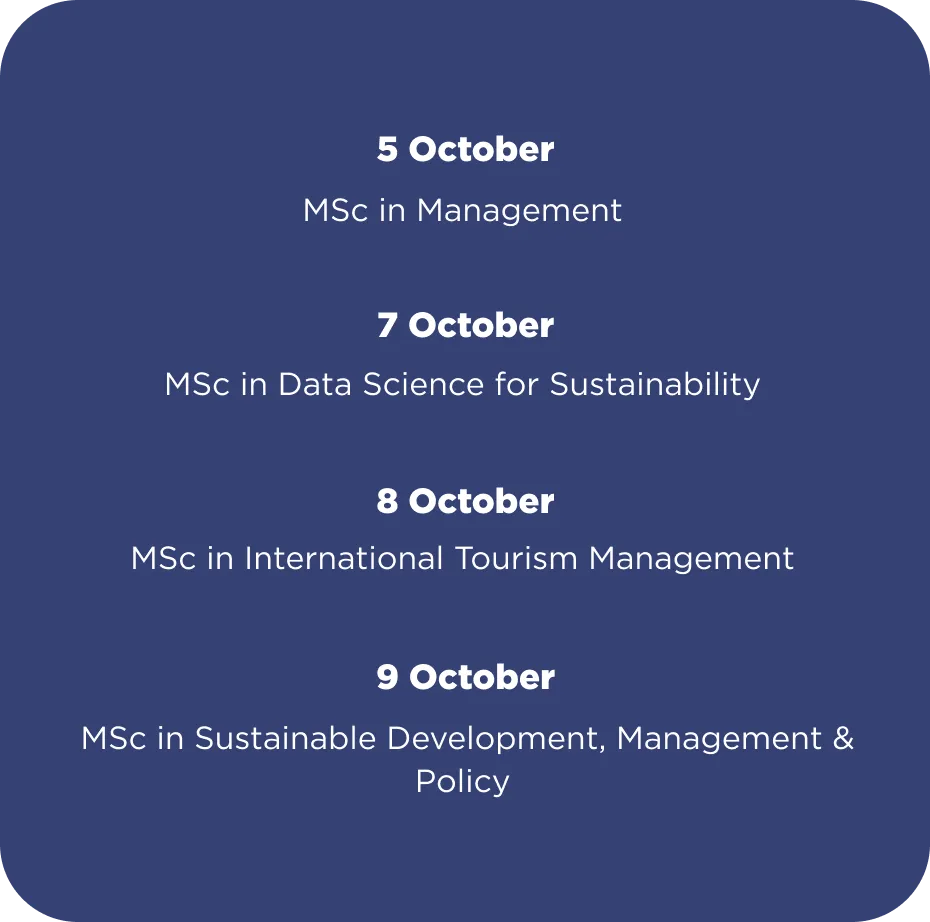 Master Discovery Week Schedule